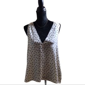 Joie Ivory & Floral Silk Sleeveless Top